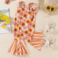 European American Style Summer Bell-Bottom Jumpsuit